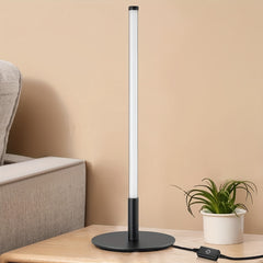 Auryn Cilindra – lampara mesita de noche LED moderna con pantalla cilíndrica acrílica