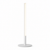 Auryn Cilindra – lampara mesita de noche LED moderna con pantalla cilíndrica acrílica blanco