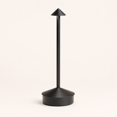 Cima - Lámpara de Mesa Inalámbrica Recargable - Luz Cálida Regulable y Brillo Ambiental 360° negro