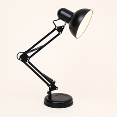 Compás Lámpara Escritorio LED Articulada con Brazo Ajustable y Base Estable negro