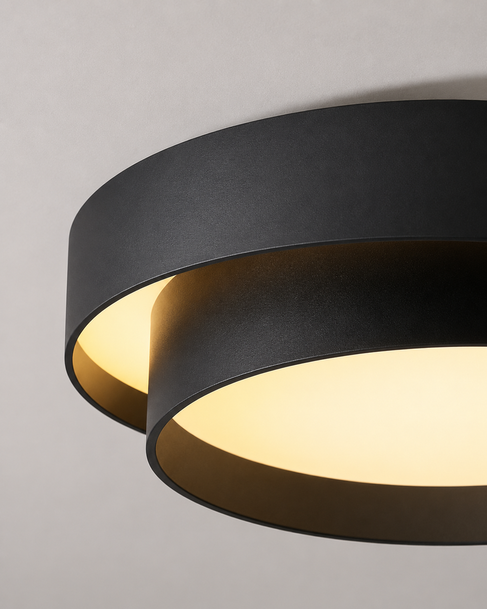 Estrato Lámpara de Techo LED Regulable Minimalista Redonda – Plafón Moderno para Dormitorio y Salón negro 6