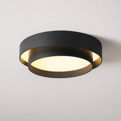Estrato Lámpara de Techo LED Regulable Minimalista Redonda – Plafón Moderno para Dormitorio y Salón negro