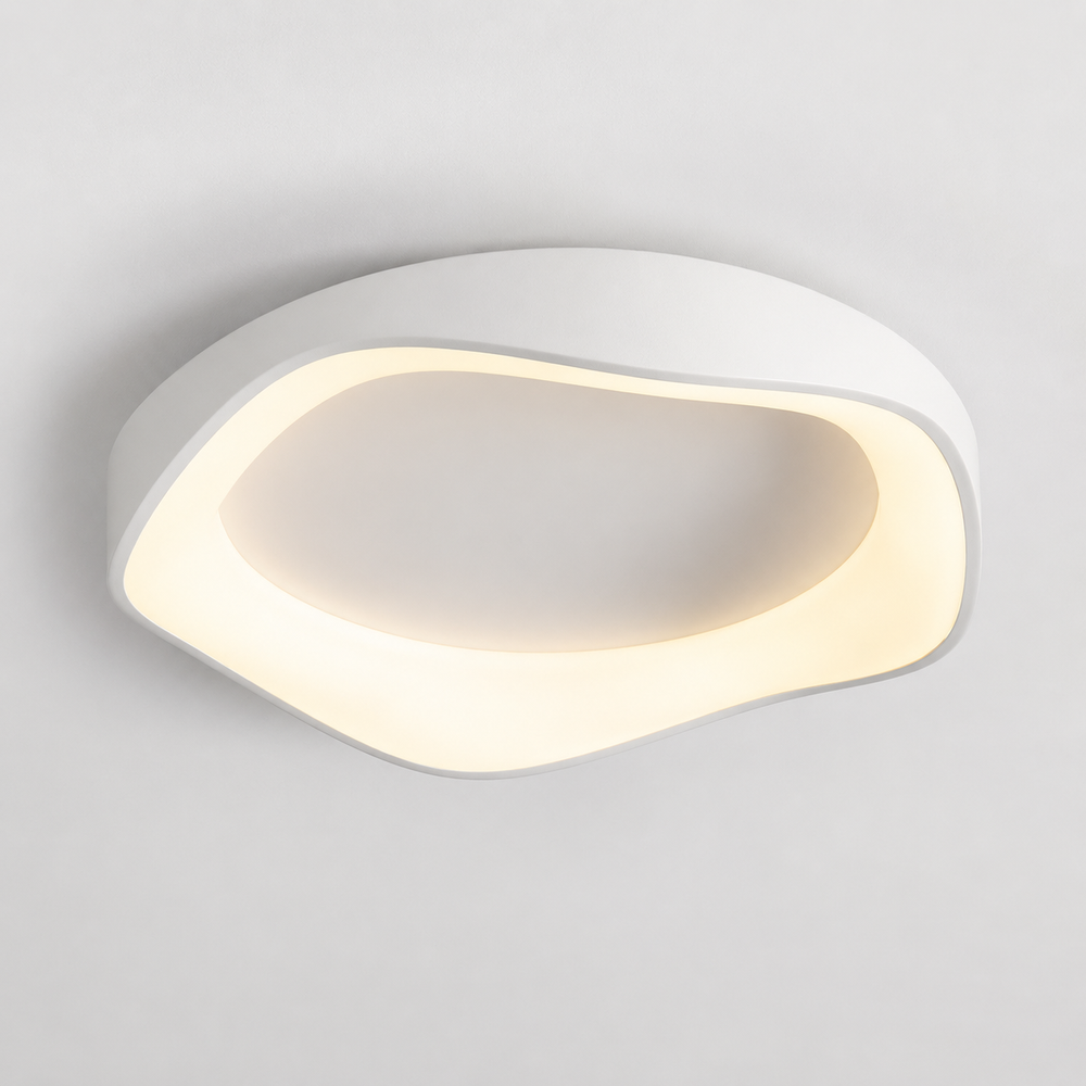 Guijarro – Lámpara de Techo LED Moderna Regulable con Mando a Distancia blanco