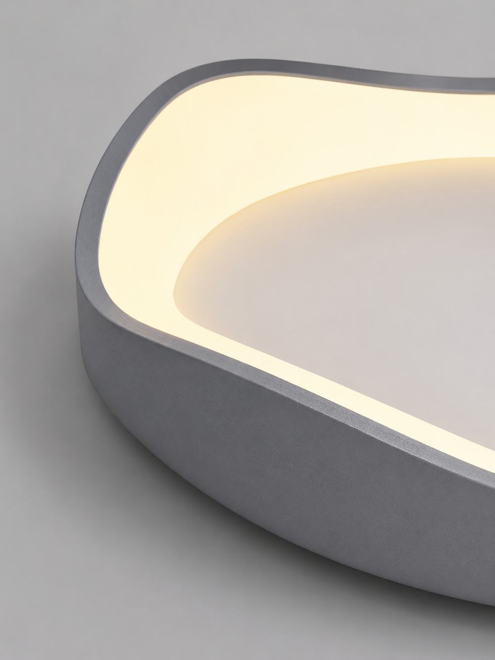 Guijarro – Lámpara de Techo LED Moderna Regulable con Mando a Distancia gris 2