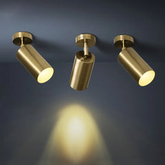 Lámpara colgante nórdica Gylden en aluminio dorado en conjunto de 3 luces