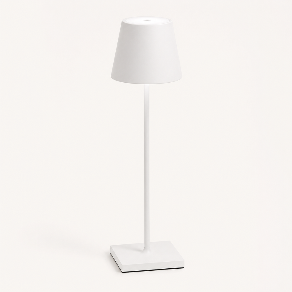 Lámpara de mesa inalámbrica recargable blanco