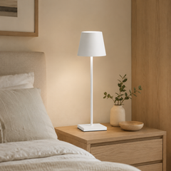 Lámpara de mesa inalámbrica recargable blanco 3
