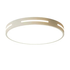 Lámpara de techo LED circular Aura de diseño moderno vista de producto sobre fondo blanco