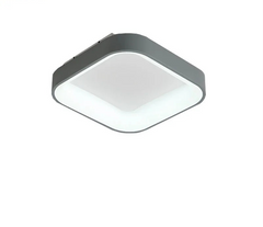 Lámpara de techo LED moderna cuadrada Kubo de montaje en superficie vista de producto sobre fondo blanco