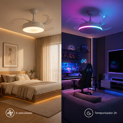 Lumara Ventilador de techo con luz LED RGB