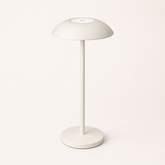 Noctivela Aura lampara de mesa recargable táctil LED 3000K sin cable (3,5W) con acabado metálico blanco