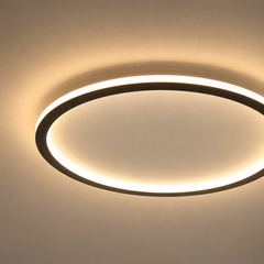 Orla – Lámpara de Techo LED Circular Ultrafina Moderna negro luz calida