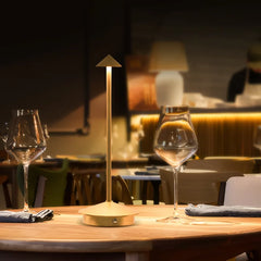 Lámpara de Mesa Inalámbrica - Iluminación de 360°, Luz Cálida Ajustable