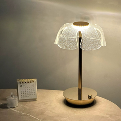 Cristaluna Brisa lampara de mesa sin cable LED táctil regulable con carga USB-C/Type-C (1W)