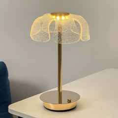 Cristaluna Brisa lampara de mesa sin cable LED táctil regulable con carga USB-C/Type-C (1W)
