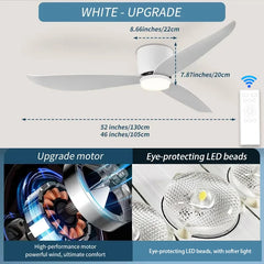 Aura Ventilador de Techo con Luz LED Regulable y Mando a Distancia