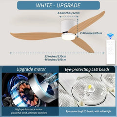 Aura Ventilador de Techo con Luz LED Regulable y Mando a Distancia