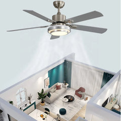 Stillo Ventilador de Techo de 42 Pulgadas con Luz LED y Mando a Distancia en Acabado Plata