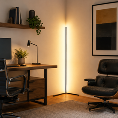 Trazo Lámpara de pie moderna LED de esquina, minimalista con mando a distancia 4