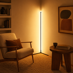 Trazo Lámpara de pie moderna LED de esquina, minimalista con mando a distancia 5