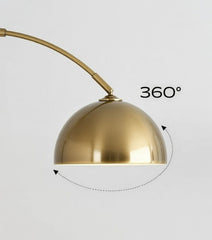 Doré lámpara de pie LED regulable en dorado