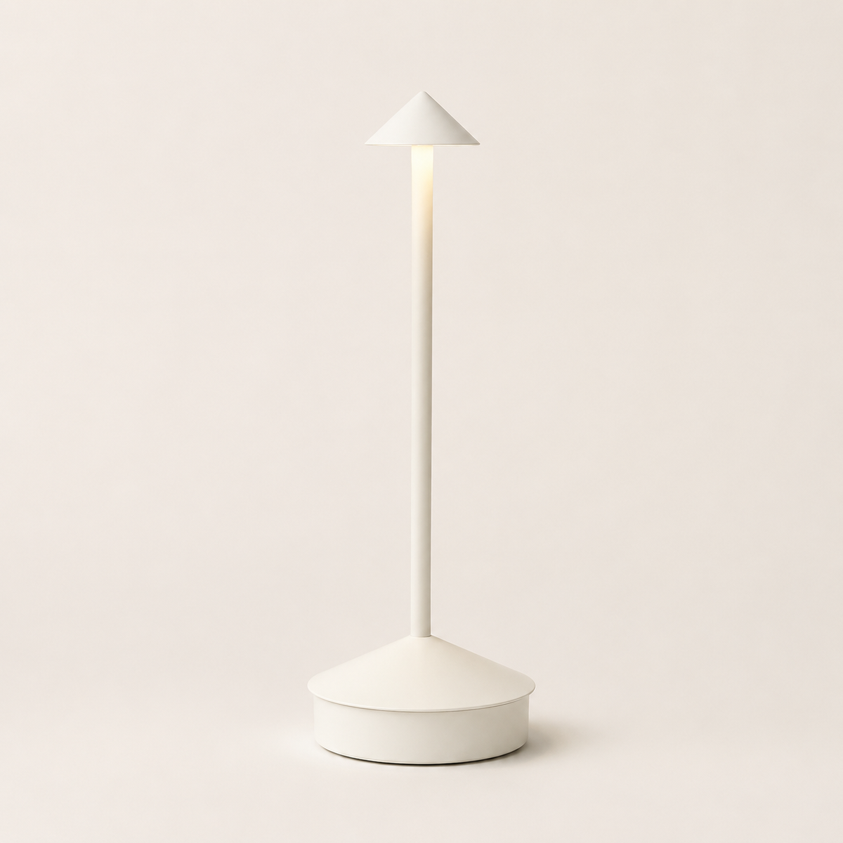 Cima - Lámpara de Mesa Inalámbrica Recargable - Luz Cálida Regulable y Brillo Ambiental 360° blanco