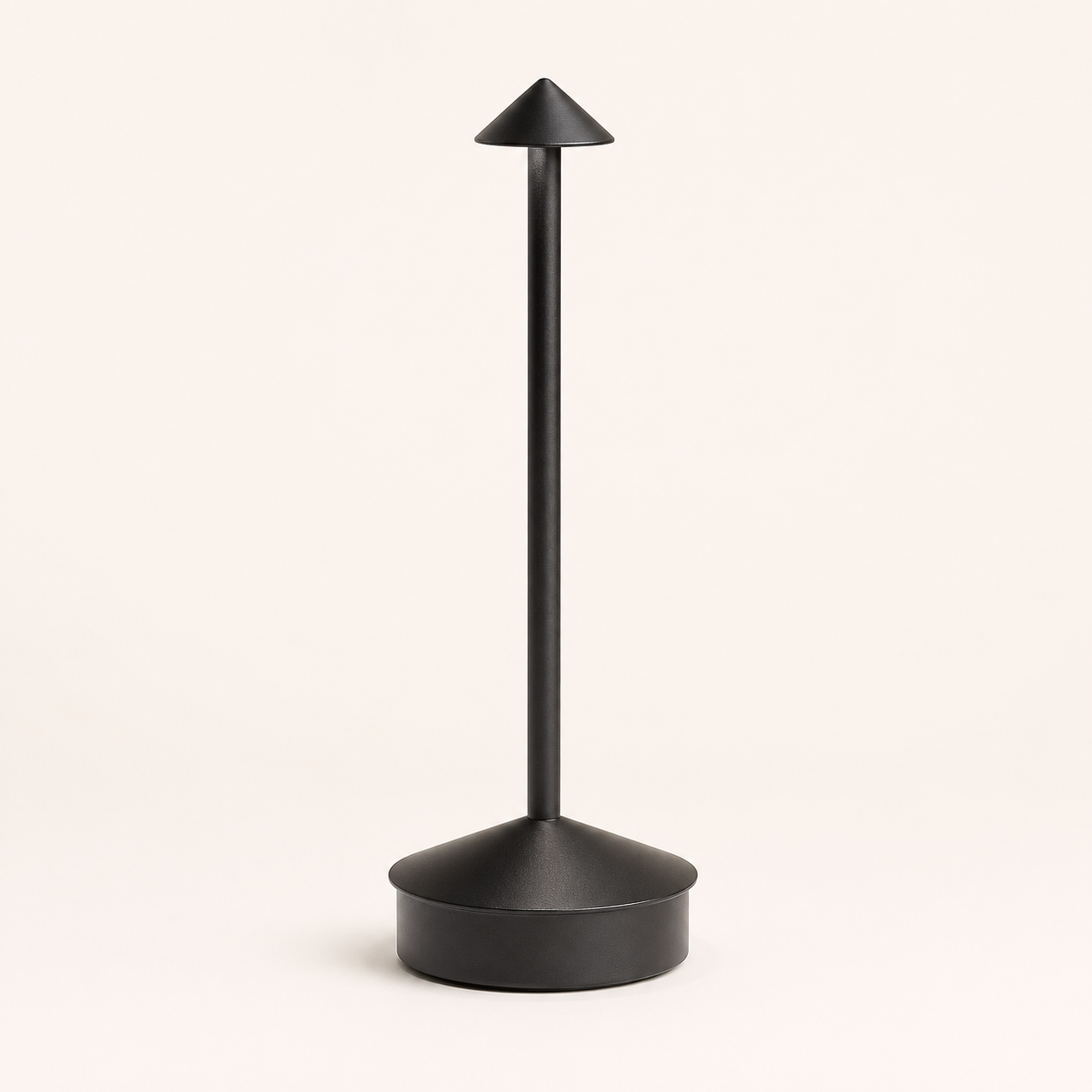 Cima - Lámpara de Mesa Inalámbrica Recargable - Luz Cálida Regulable y Brillo Ambiental 360° negro