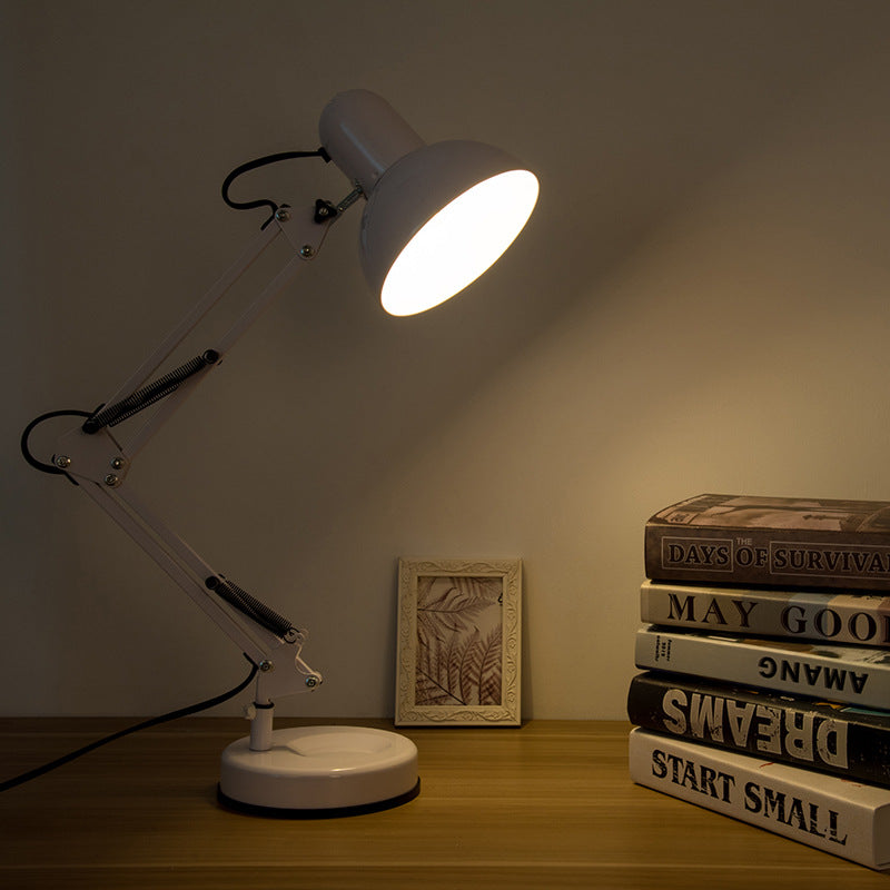 Compás Lámpara Escritorio LED Articulada con Brazo Ajustable y Base Estable blanco 3