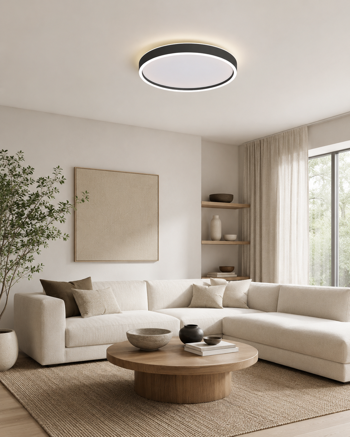 Eclipse – Lámpara de Techo LED Redonda Moderna Regulable 5
