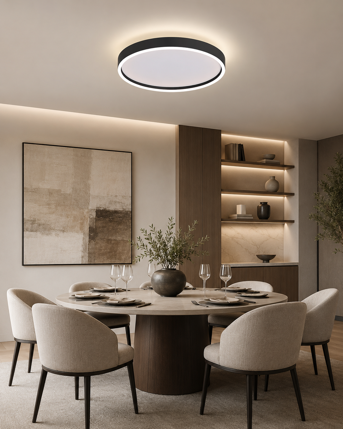 Eclipse – Lámpara de Techo LED Redonda Moderna Regulable 6