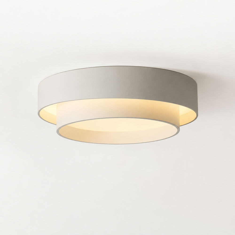 Estrato Lámpara de Techo LED Regulable Minimalista Redonda – Plafón Moderno para Dormitorio y Salón blanco