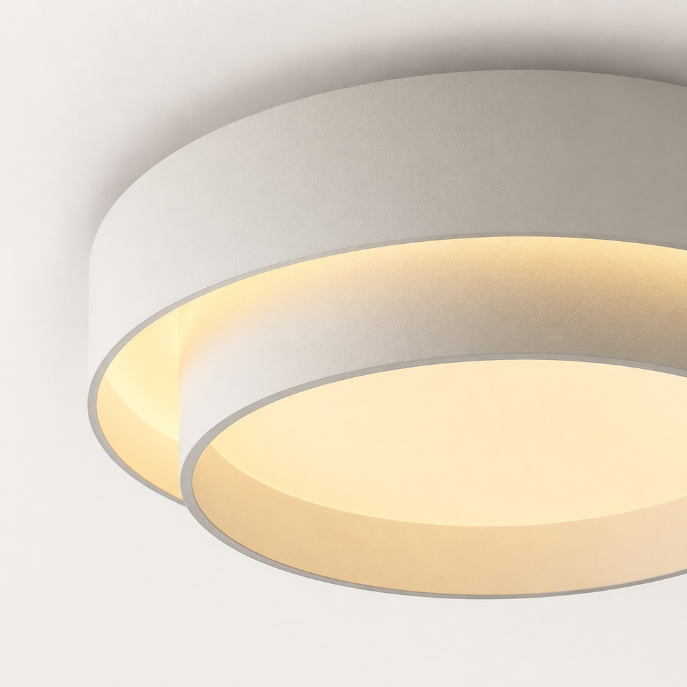 Estrato Lámpara de Techo LED Regulable Minimalista Redonda – Plafón Moderno para Dormitorio y Salón blanco 2