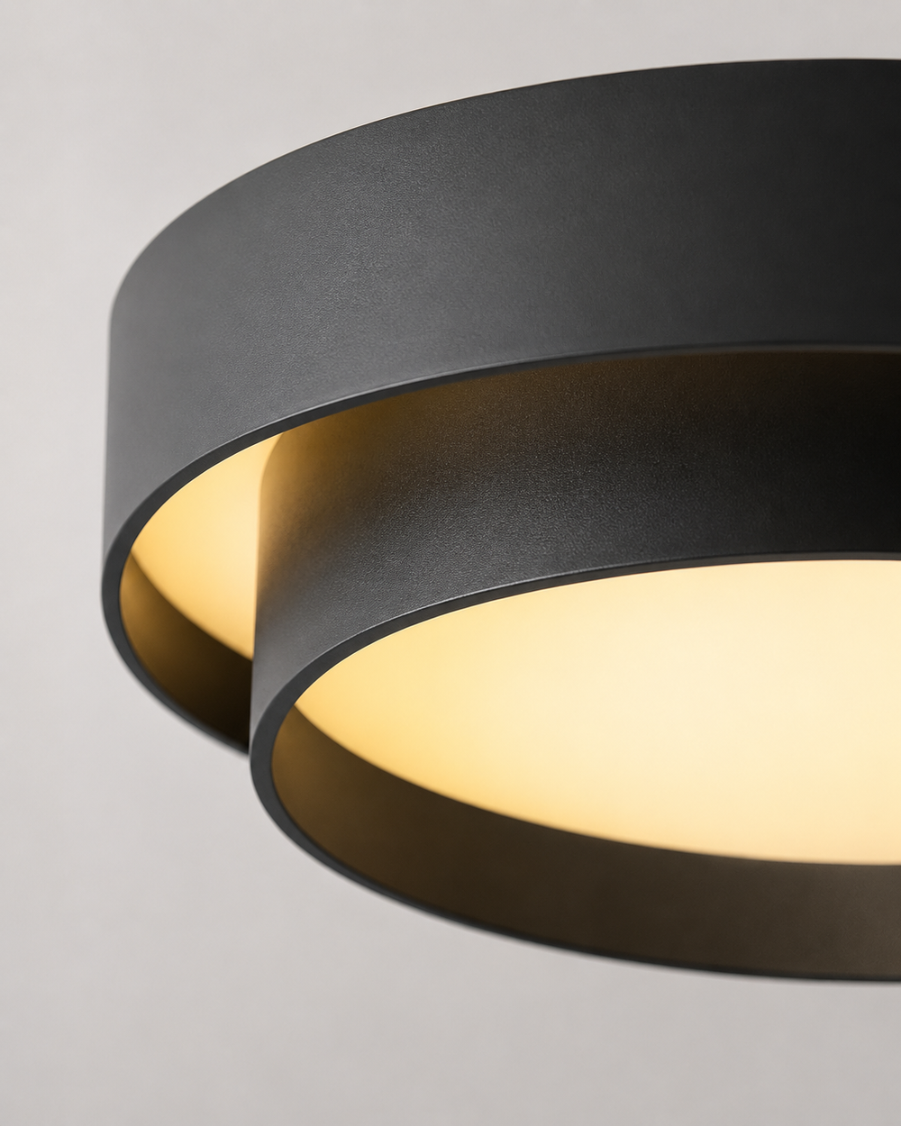 Estrato Lámpara de Techo LED Regulable Minimalista Redonda – Plafón Moderno para Dormitorio y Salón negro 3