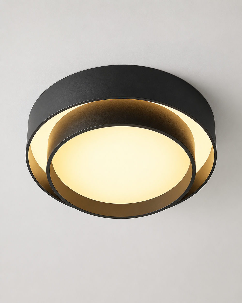Estrato Lámpara de Techo LED Regulable Minimalista Redonda – Plafón Moderno para Dormitorio y Salón negro 7