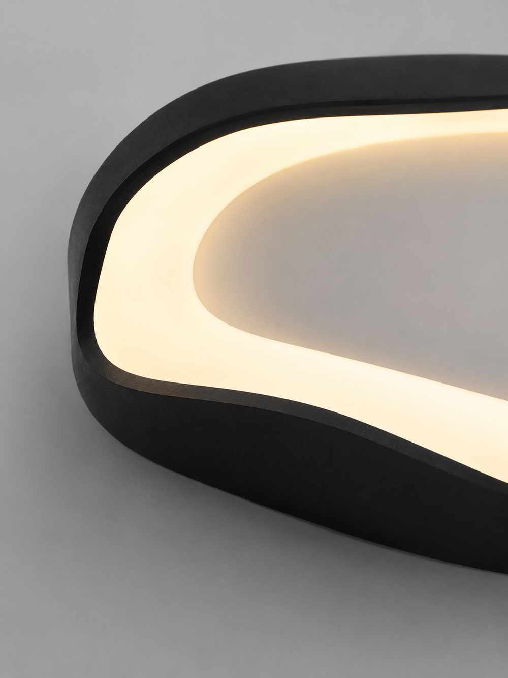 Guijarro – Lámpara de Techo LED Moderna Regulable con Mando a Distancia negro 2