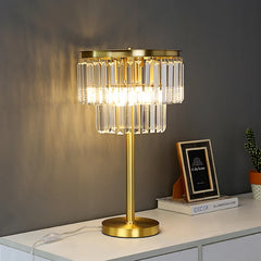 Aurelia Cuarzo lámpara de mesa moderna dorada LED