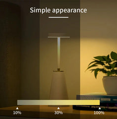 Lámpara de mesa moderna táctil sin cables – Luz cálida 3000K recargable