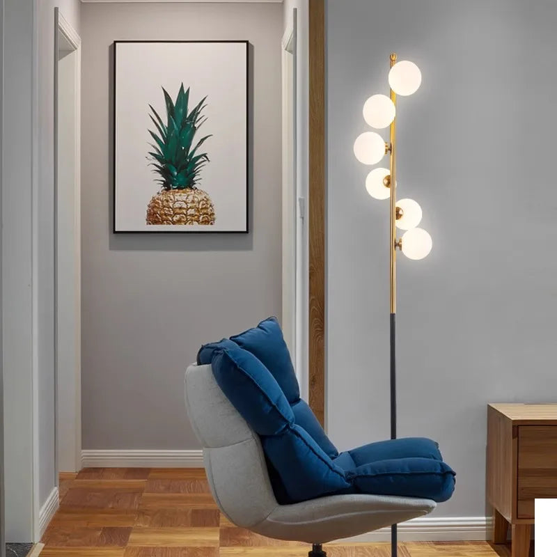 Spira lampara de pie escultórica minimalista LED