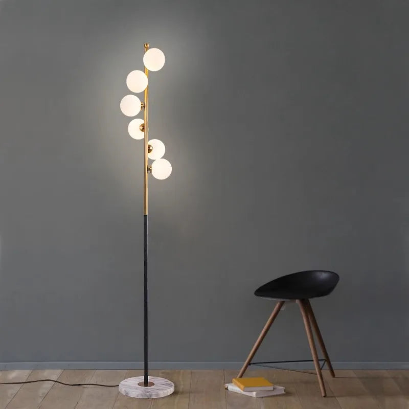 Spira lampara de pie escultórica minimalista LED