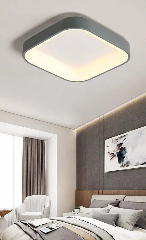 Kubo Lámpara de Techo LED Moderna Cuadrada de Montaje en Superficie para Salón y Pasillo