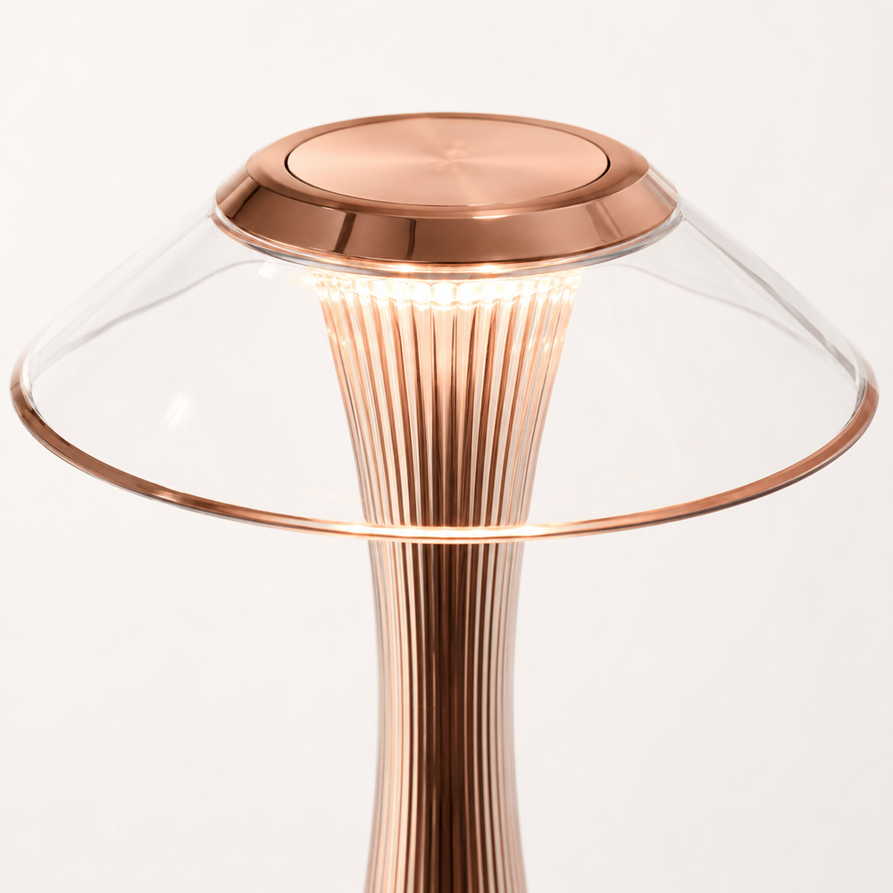 Lampara de Mesa Sin Cable LumiFree – Lámpara inalámbrica recargable minimalista oro rosa 2
