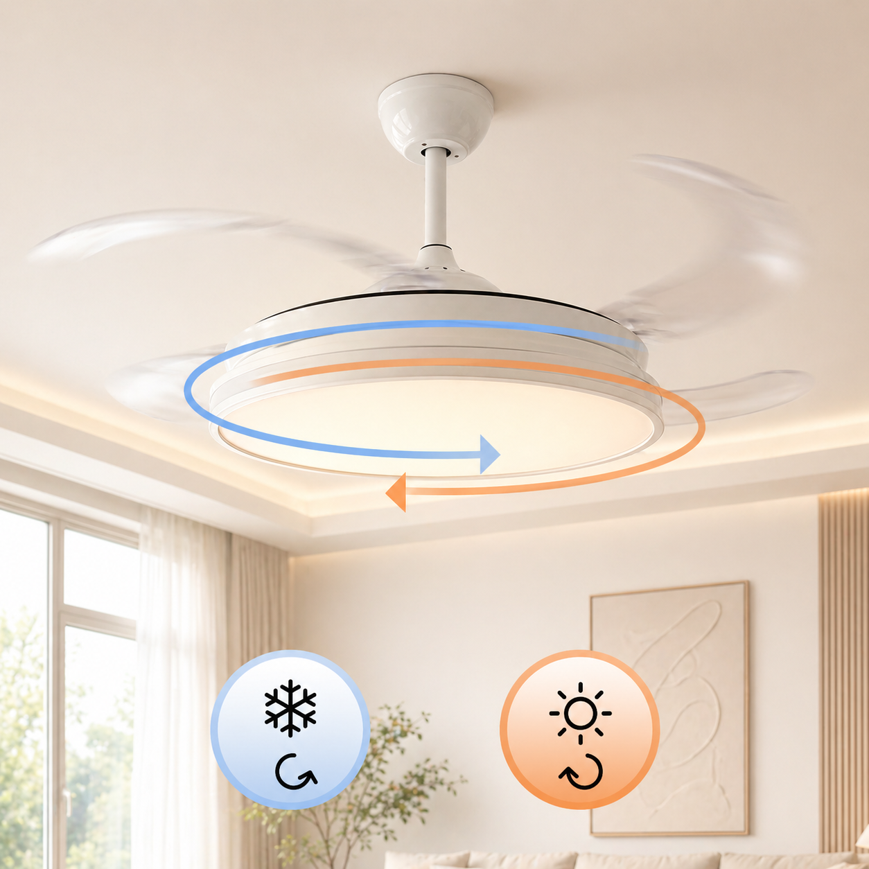 Lumara Ventilador de techo con luz LED RGB 4