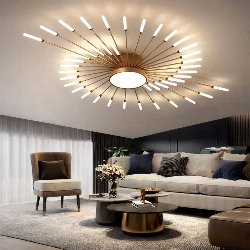 Nova Lámpara de Techo LED de Diseño Creativo con Efecto Fuegos Artificiales