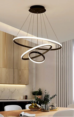 Orbis Lámpara de Techo LED de Doble Anillo, Diseño Moderno2