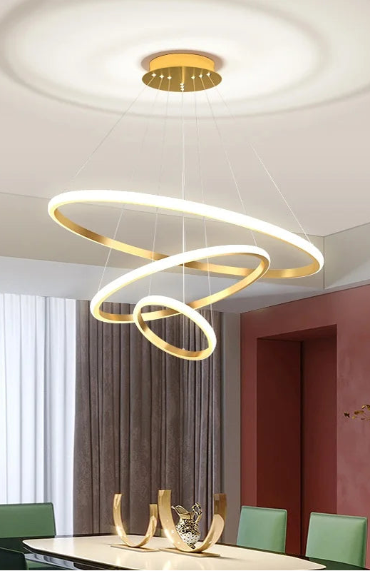 Orbis Lámpara de Techo LED de Doble Anillo, Diseño Moderno5