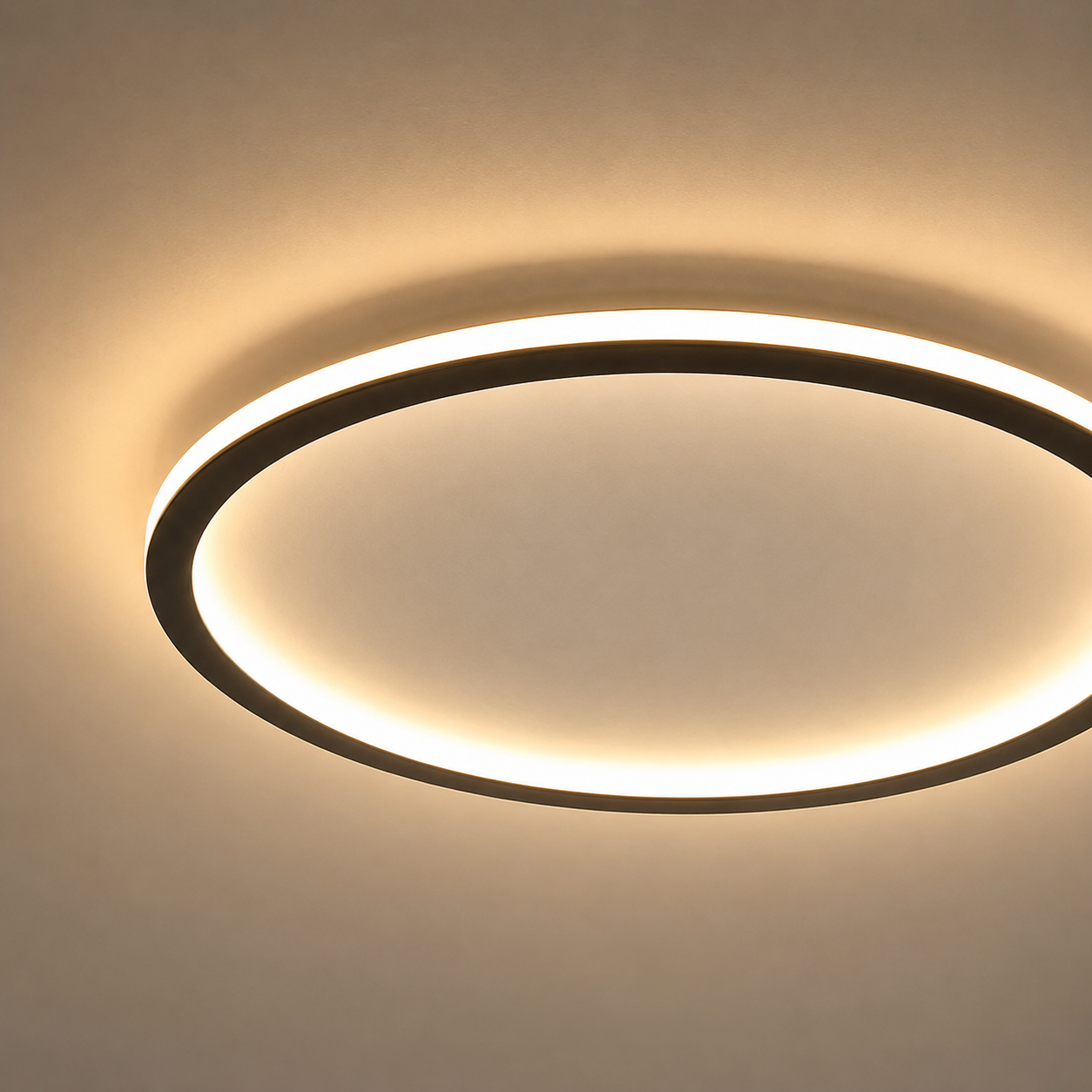 Orla – Lámpara de Techo LED Circular Ultrafina Moderna negro luz calida