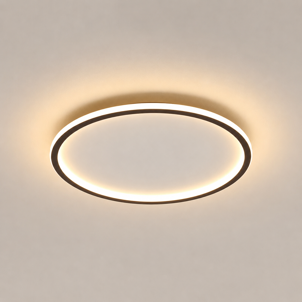 Orla – Lámpara de Techo LED Circular Ultrafina negro