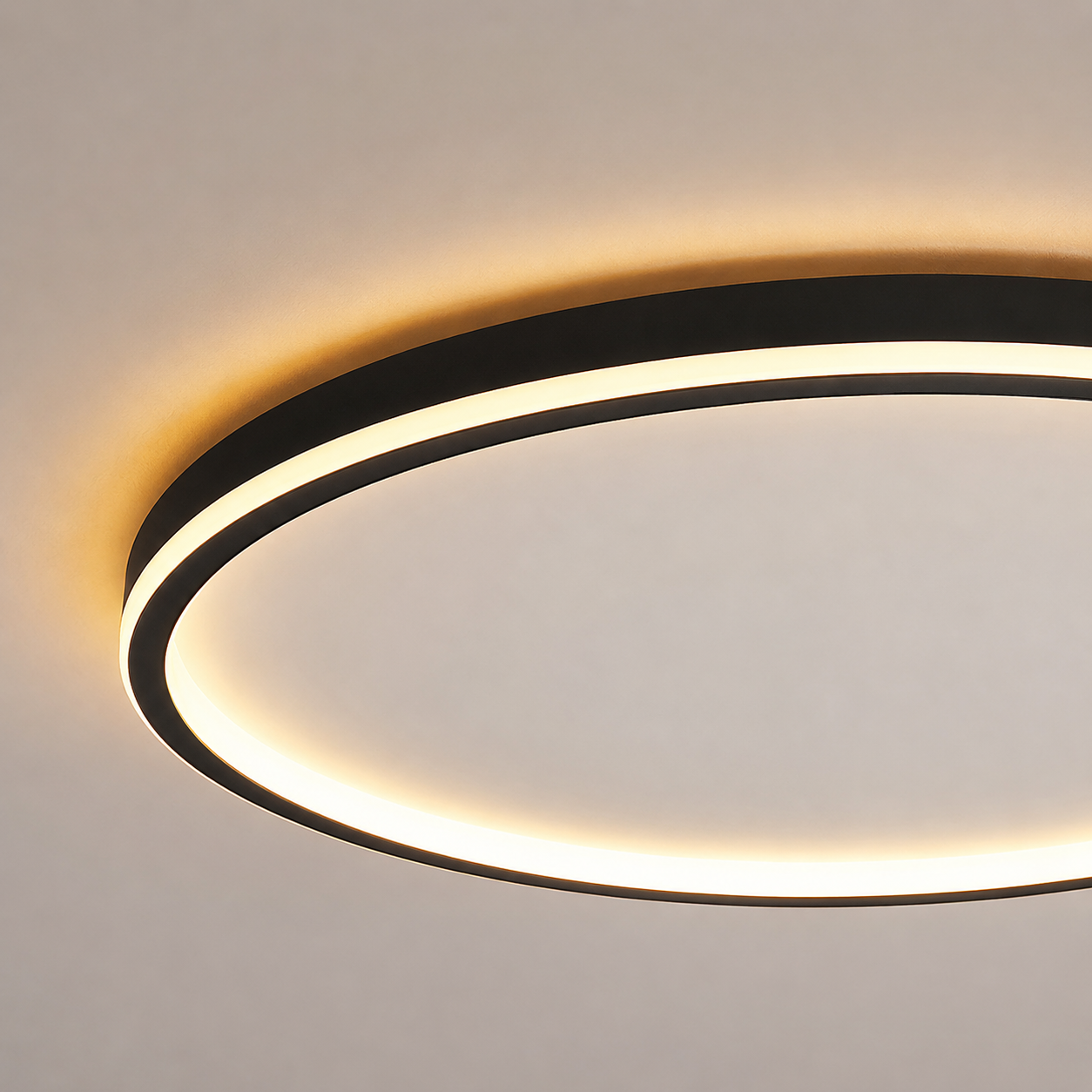 Orla – Lámpara de Techo LED Circular Ultrafina negro 3