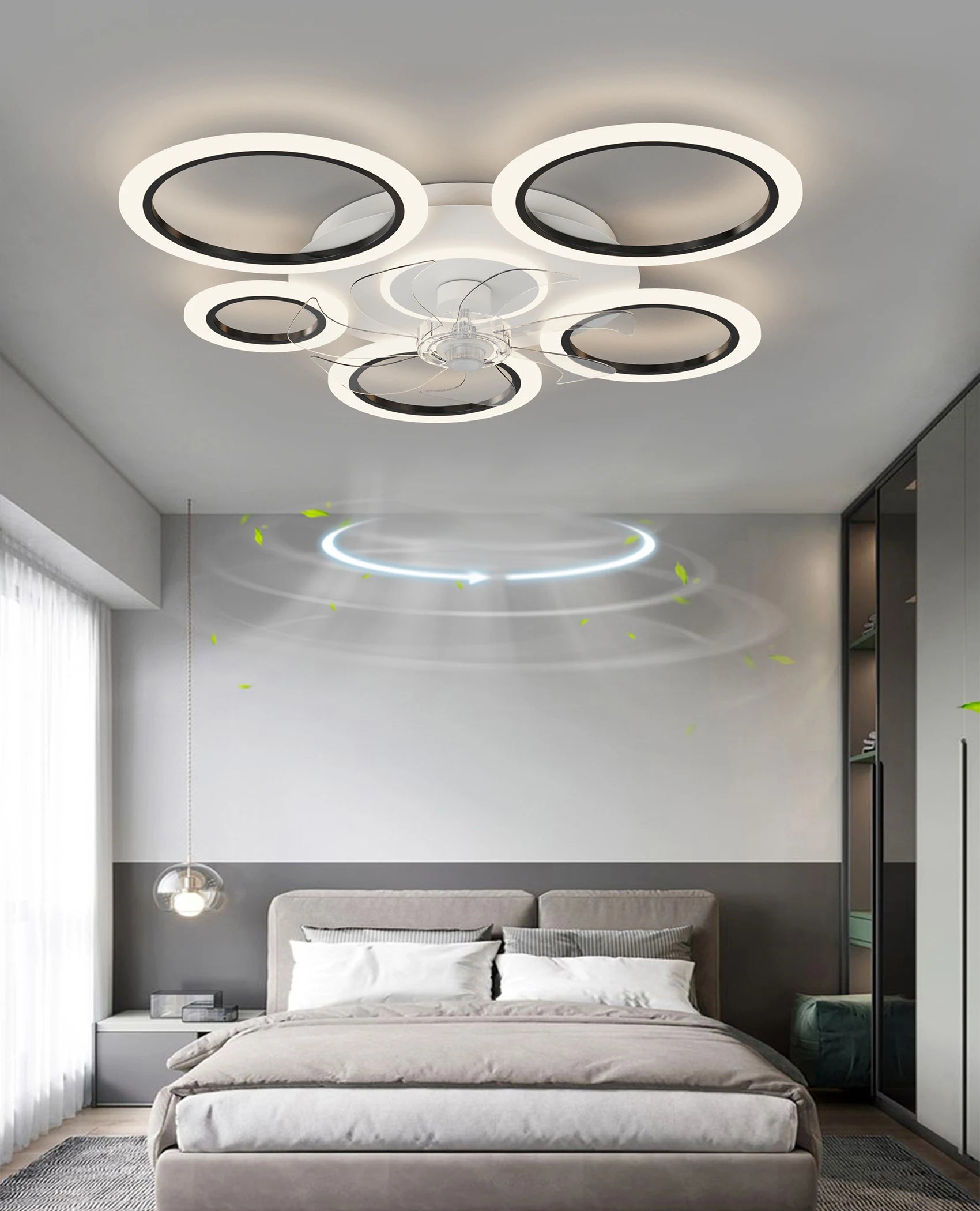 Orión Ventilador de Techo con Luz LED, Control por App y Mando a Distancia, 90cm