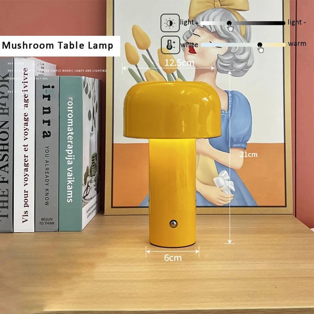 Lámpara de mesa táctil inalámbrica: luz cálida a fría, delgada y portátil